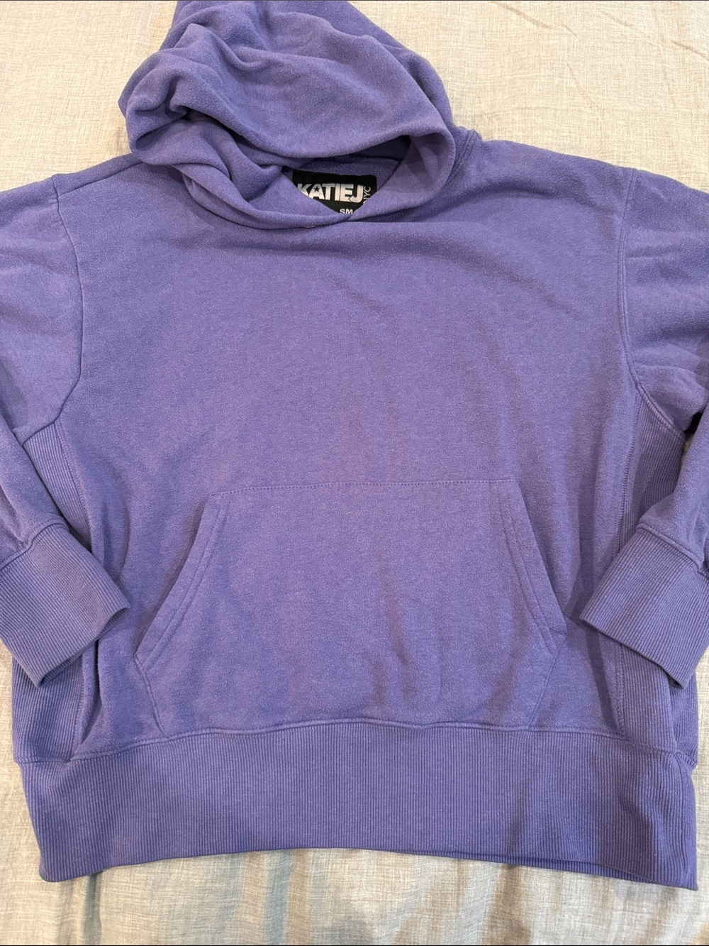 Katie J NYC Purple Men's Turtleneck Hoodie